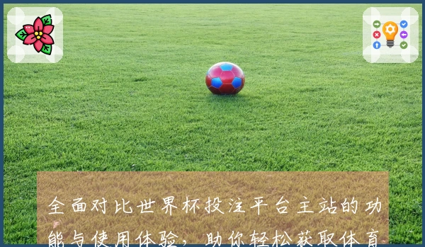 全面对比世界杯投注平台主站的功能与使用体验，助你轻松获取体育直播信息